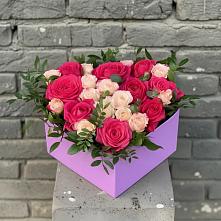 Цветочная композиция из Розы в коробке #REPLACE_PRED# Авсюнино