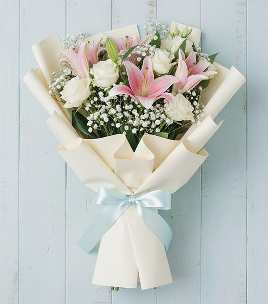 Букет цветов из: Лилии в Авсюнино