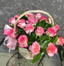 Цветочная композиция из Розы в корзине #REPLACE_PRED# Авсюнино