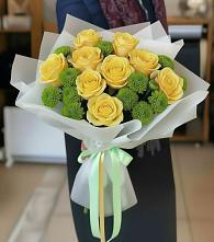 Букет цветов из:  Хризантемы и Розы #REPLACE_PRED# Авсюнино