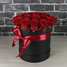 Цветочная композиция из Розы в шляпной коробке в Авсюнино