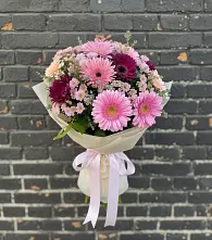 Букет цветов из:  Герберы и Хризантемы в Авсюнино
