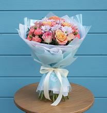 Букет цветов из:  Хризантемы и Розы #REPLACE_PRED# Авсюнино