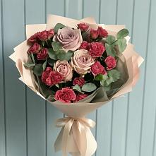 Букет цветов из:  Гвоздики и Розы в Авсюнино