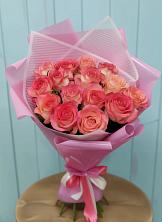 Букет 15 Розовых роз Равель в Авсюнино