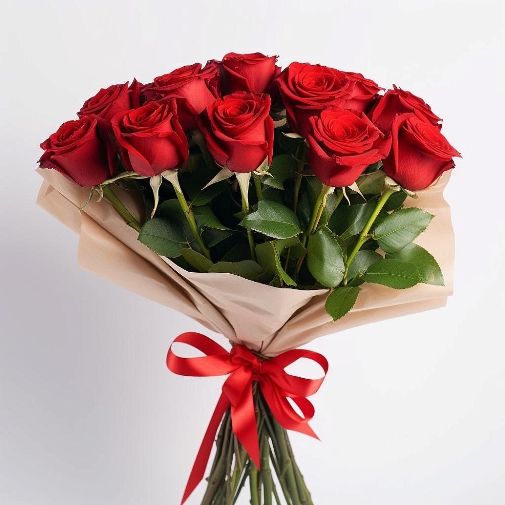 Букет 11 Красных роз Эдлесс Лав в Авсюнино