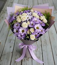 Букет цветов из:  Хризантемы и Розы #REPLACE_PRED# Авсюнино