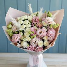 Букет цветов из:  Альстромерии и Розы в Авсюнино