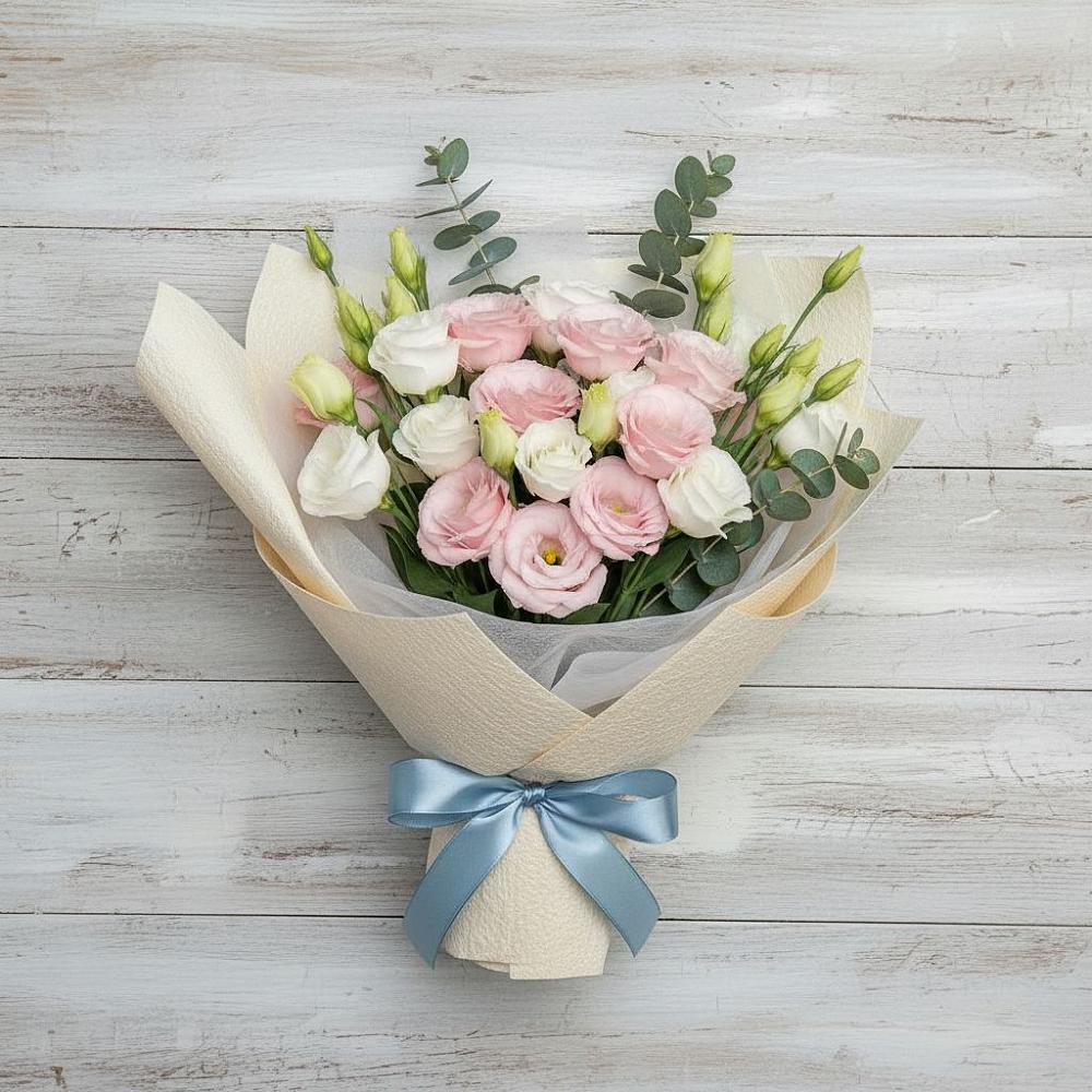 Букет цветов из: Лизиантусы в Авсюнино